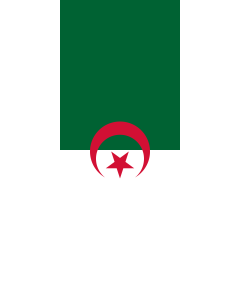 Vertical Hanging Swivel Crossbar Banner Flag: Algeria |  portrait flag | 3.5m² | 38sqft | 300x120cm | 10x4ft 