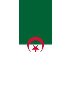 Vertical Hanging Swivel Crossbar Banner Flag: Algeria |  portrait flag | 6m² | 64sqft | 400x150cm | 13x5ft 