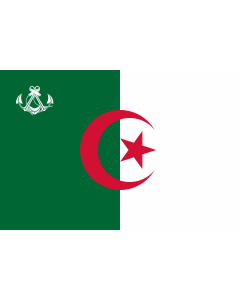 Drapeau: Naval Ensign of Algeria |  drapeau paysage | 2.16m² | 120x180cm 