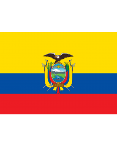 Flag: Ecuador |  landscape flag | 0.7m² | 7.5sqft | 70x100cm | 2x3ft 