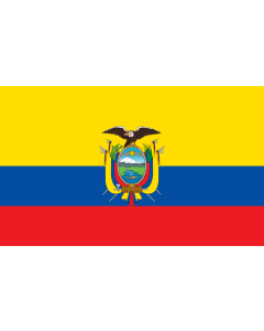 Flag: Ecuador |  landscape flag | 1.35m² | 14.5sqft | 90x150cm | 3x5ft 