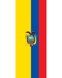 Banner-Flagge:  Ecuador  |  Hochformat Fahne | 3.5m² | 300x120cm 