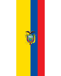 Ausleger-Flagge:  Ecuador  |  Hochformat Fahne | 6m² | 400x150cm 