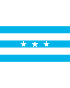 Flag: Guayaquil | City Santiago de Guayaquil in Ecuador; Flag of the Guayas Province |  landscape flag | 0.06m² | 0.65sqft | 17x34cm | 7x14inch 