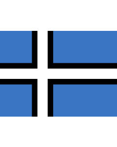 Flag: Estonian alternative flag proposal | Proposal for a new Estonian flag including the Nordic Cross |  landscape flag | 0.06m² | 0.65sqft | 21x29cm | 8x11inch 