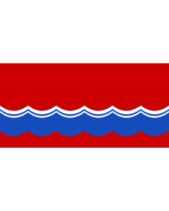 Flag: Estonian Soviet Socialist Republic  reverse | Eesti NSV lipp, tagakülg | Флаг Эстонской ССР |  landscape flag | 2.16m² | 23sqft | 100x200cm | 40x80inch 