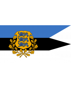 Flag: Presidential Standard of Estonia  at sea | Presidential Standard of Estonia  martime use |  landscape flag | 2.16m² | 23sqft | 110x200cm | 40x80inch 