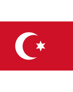 Flag: Egypt under Ottoman rule in the 19th century |  landscape flag | 1.35m² | 14.5sqft | 90x150cm | 3x5ft 