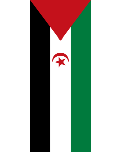 Vertical Hanging Beam Flag: Western Sahara |  portrait flag | 3.5m² | 38sqft | 300x120cm | 10x4ft 