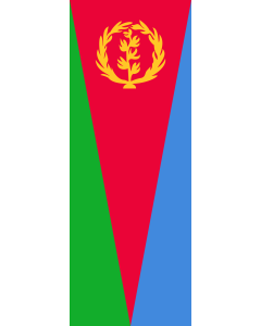 Vertical Hanging Swivel Crossbar Banner Flag: Eritrea |  portrait flag | 6m² | 64sqft | 400x150cm | 13x5ft 