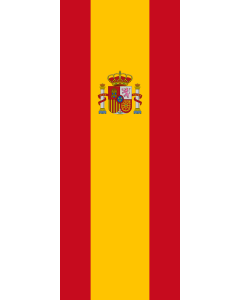 Bandera de Bandera vertical con manga cerrada para potencia España | bandera vertical | 3.5m² | 300x120cm