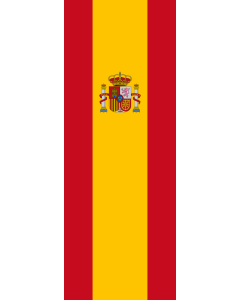 Bandera de Bandera vertical con manga cerrada para potencia España | bandera vertical | 6m² | 400x150cm