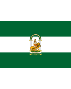 Flag: Andalusia |  landscape flag | 0.96m² | 10sqft | 80x120cm | 2.5x4ft 