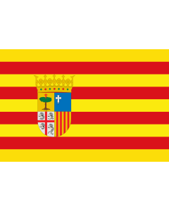 Flag: Aragon |  landscape flag | 0.96m² | 10sqft | 80x120cm | 2.5x4ft 
