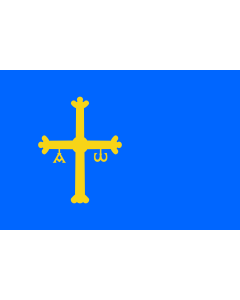 Flag: Principality of Asturias |  landscape flag | 0.96m² | 10sqft | 80x120cm | 2.5x4ft 