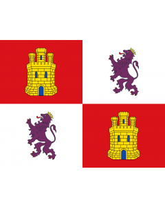 Flag: Castile and León |  landscape flag | 0.06m² | 0.65sqft | 21x28cm | 8x11inch 