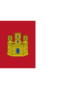 Flag: Castile-La Mancha |  landscape flag | 0.96m² | 10sqft | 80x120cm | 2.5x4ft 