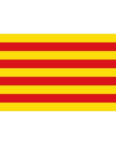 Flag: Catalonia  |  landscape flag | 0.96m² | 10sqft | 80x120cm | 2.5x4ft 