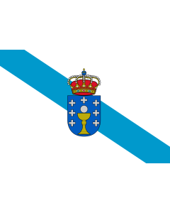 Flag: Galicia |  landscape flag | 0.96m² | 10sqft | 80x120cm | 2.5x4ft 