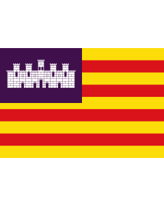 Flag: Balearic Islands |  landscape flag | 0.96m² | 10sqft | 80x120cm | 2.5x4ft 