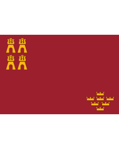 Flag: Autonomous Community of the Region of Murcia |  landscape flag | 0.96m² | 10sqft | 80x120cm | 2.5x4ft 
