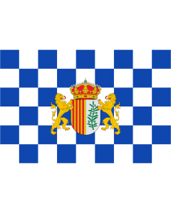 Flag: Coat of arms of Albelda |  landscape flag | 1.35m² | 14.5sqft | 90x150cm | 3x5ft 