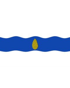 Flag: Alcalá de Gurrea, Huesca, Spain |  landscape flag | 1.35m² | 14.5sqft | 90x150cm | 3x5ft 