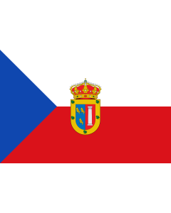 Flag: Alconera, in Badajoz province, Spain |  landscape flag | 1.35m² | 14.5sqft | 90x150cm | 3x5ft 