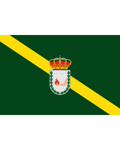 Flag: Aldeaquemada, Jaen, Spain |  landscape flag | 1.35m² | 14.5sqft | 90x150cm | 3x5ft 