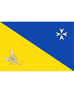 Flag: Alfántega | Municipal de Alfántega  Huesca |  landscape flag | 1.35m² | 14.5sqft | 90x150cm | 3x5ft 