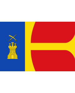Flag: Alfambra-Teruel-Spain |  landscape flag | 1.35m² | 14.5sqft | 90x150cm | 3x5ft 