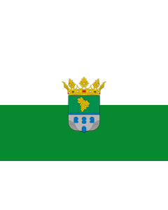 Bandera de  Municipio de Alhama de Almería  Almería - España  Según la descripción Paño rectangular de proporciones 1 1,5 cuya superficie se divide mediante la partición por mitad en alto en dos partes iguales |  bandera horizontal | 2.16m² | 120x180cm 