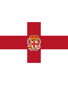 Flag: Almería city  Spain |  landscape flag | 1.35m² | 14.5sqft | 90x150cm | 3x5ft 