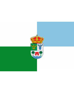 Flag: Antigüedad, in Palencia province, Spain |  landscape flag | 1.35m² | 14.5sqft | 90x150cm | 3x5ft 