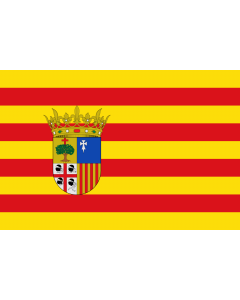 Flag: Aragon |  landscape flag | 1.35m² | 14.5sqft | 90x150cm | 3x5ft 