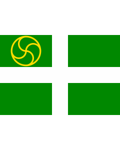 Flag: Arrieta bandera | Municipal de es Arrieta De proporción 2 3, sobre campo verde | Eu Arrietako udal ikurrina 2/3 eredukoa |  landscape flag | 1.35m² | 14.5sqft | 90x150cm | 3x5ft 