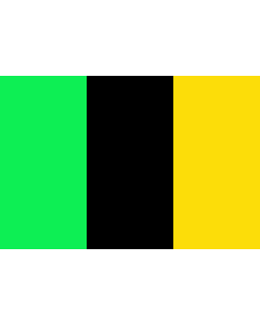 Flag: D Arsèguel | Proporciones 2 3, tricolor vertical verde claro | Apaïsada |  landscape flag | 1.35m² | 14.5sqft | 90x150cm | 3x5ft 