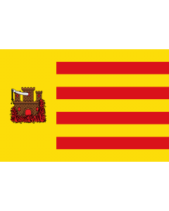 Flag: Báguena-Teruel-Spain |  landscape flag | 1.35m² | 14.5sqft | 90x150cm | 3x5ft 