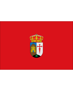 Bandera de  Municipio de Bacares  Almería - España  Según la descripción De color rojo |  bandera horizontal | 1.35m² | 90x150cm 
