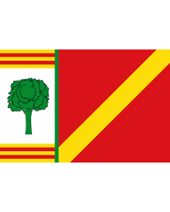 Flag: Barrachina-Teruel-Spain |  landscape flag | 1.35m² | 14.5sqft | 90x150cm | 3x5ft 