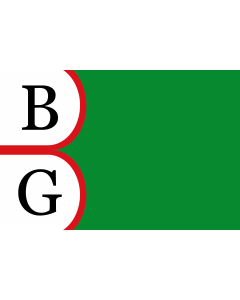 Bandera: Paño verde de proporción 2/3; al asta |  bandera paisaje | 1.35m² | 90x150cm 