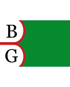 Bandera de  Paño verde de proporción 2/3; al asta |  bandera horizontal | 1.35m² | 90x150cm 