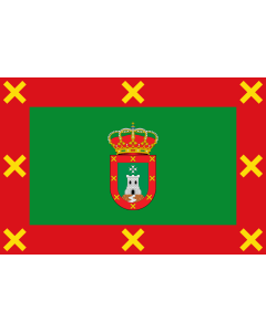 Flag: Berzocana, Cáceres, Spain |  landscape flag | 1.35m² | 14.5sqft | 90x150cm | 3x5ft 