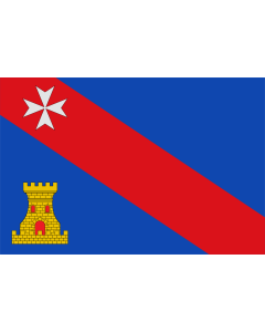 Flag: Arms of Binéfar-Huesca-Spain |  landscape flag | 1.35m² | 14.5sqft | 90x150cm | 3x5ft 