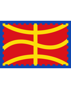 Flag: Bujaraloz, Zaragoza, Spain |  landscape flag | 1.35m² | 14.5sqft | 90x150cm | 3x5ft 