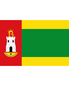 Flag: Bulbuente, Zaragoza, Spain |  landscape flag | 1.35m² | 14.5sqft | 90x150cm | 3x5ft 