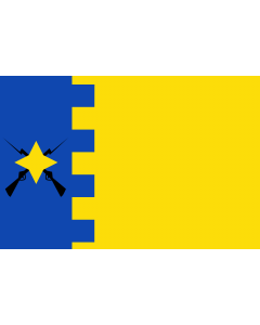 Flag: Cabañas de Ebro, Zaragoza, Spain |  landscape flag | 1.35m² | 14.5sqft | 90x150cm | 3x5ft 