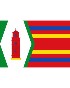 Flag: Campillo de Aragón-Zaragoza-Spain |  landscape flag | 1.35m² | 14.5sqft | 90x150cm | 3x5ft 