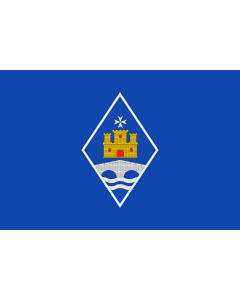 Bandera de  Castejón del Puente Bandera Paño azul |  bandera horizontal | 2.16m² | 120x180cm 