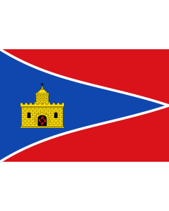 Flag: Castiello de Jaca-Huesca-Spain |  landscape flag | 1.35m² | 14.5sqft | 90x150cm | 3x5ft 